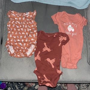 (3) Short Sleeve Onesies